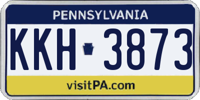 PA license plate KKH3873