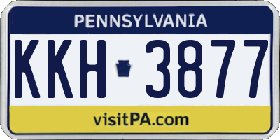 PA license plate KKH3877