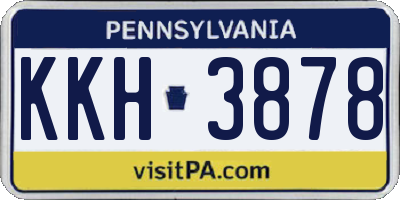 PA license plate KKH3878
