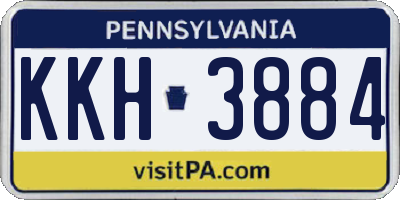 PA license plate KKH3884