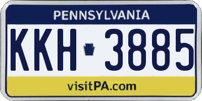PA license plate KKH3885
