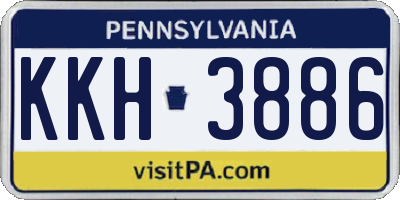 PA license plate KKH3886