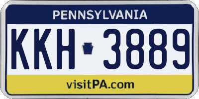 PA license plate KKH3889