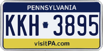 PA license plate KKH3895