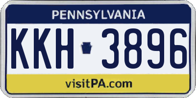 PA license plate KKH3896