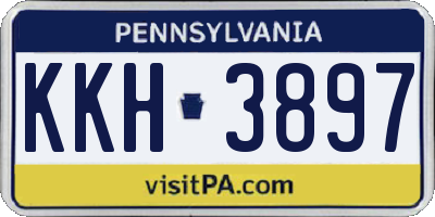 PA license plate KKH3897