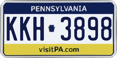 PA license plate KKH3898