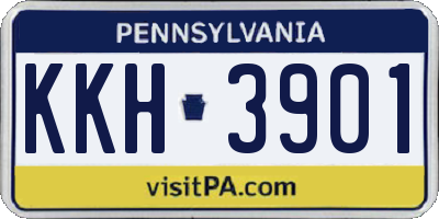 PA license plate KKH3901