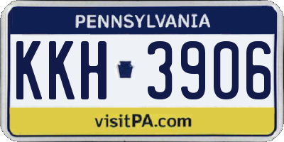 PA license plate KKH3906