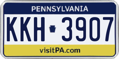 PA license plate KKH3907