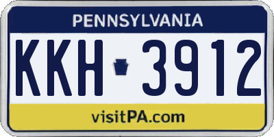 PA license plate KKH3912