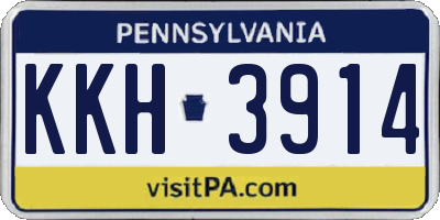 PA license plate KKH3914