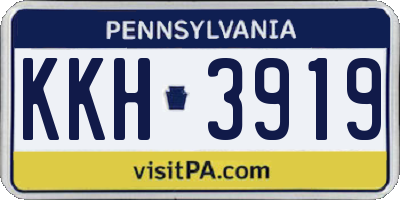 PA license plate KKH3919