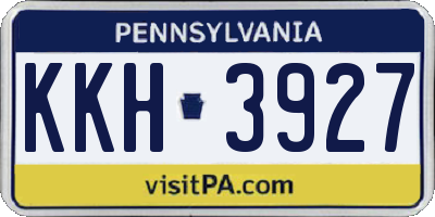 PA license plate KKH3927