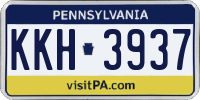 PA license plate KKH3937