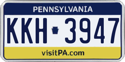 PA license plate KKH3947