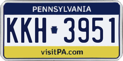 PA license plate KKH3951