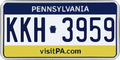 PA license plate KKH3959