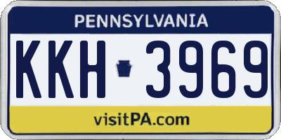 PA license plate KKH3969