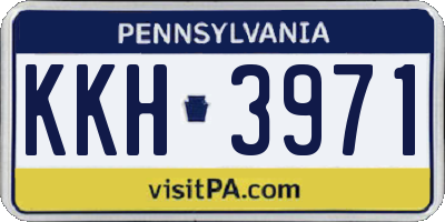 PA license plate KKH3971