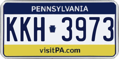 PA license plate KKH3973