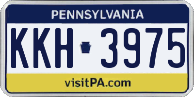 PA license plate KKH3975