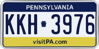PA license plate KKH3976