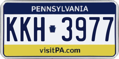 PA license plate KKH3977