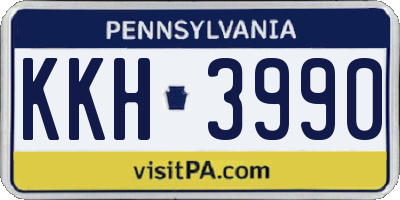 PA license plate KKH3990