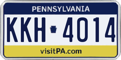 PA license plate KKH4014