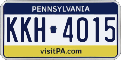 PA license plate KKH4015