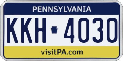 PA license plate KKH4030