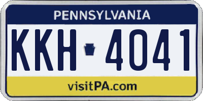 PA license plate KKH4041