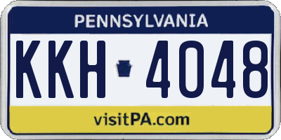 PA license plate KKH4048