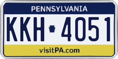 PA license plate KKH4051
