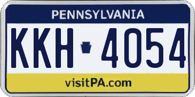 PA license plate KKH4054