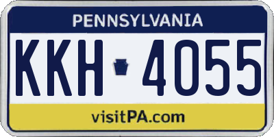 PA license plate KKH4055