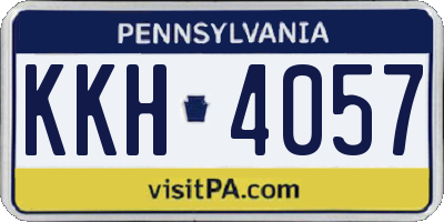 PA license plate KKH4057