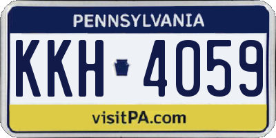 PA license plate KKH4059