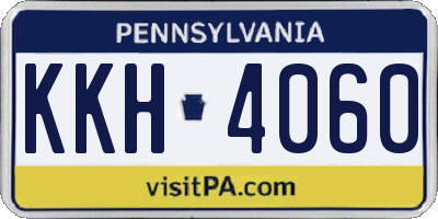 PA license plate KKH4060