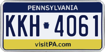 PA license plate KKH4061