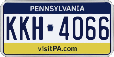 PA license plate KKH4066