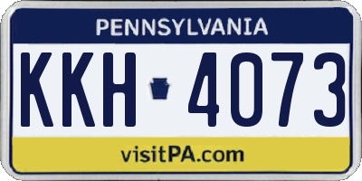 PA license plate KKH4073