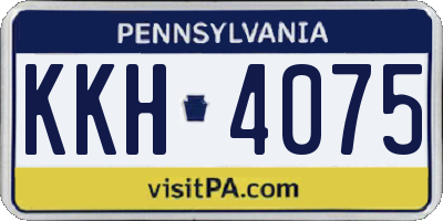 PA license plate KKH4075