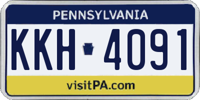 PA license plate KKH4091