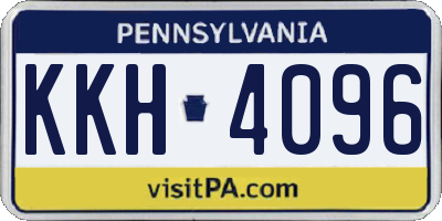PA license plate KKH4096