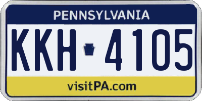 PA license plate KKH4105