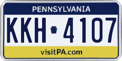 PA license plate KKH4107