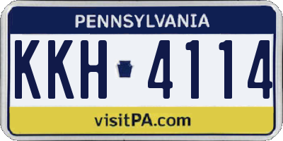 PA license plate KKH4114