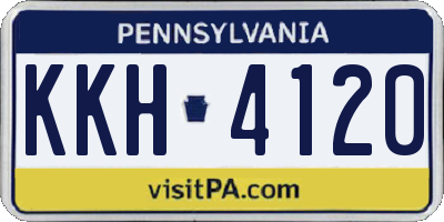 PA license plate KKH4120
